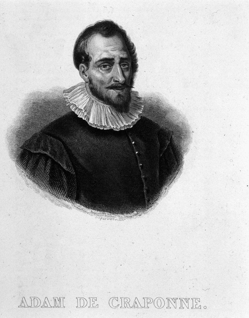Retrato de Adam de Craponne, engenheiro francês (1527 - 1576) de French School