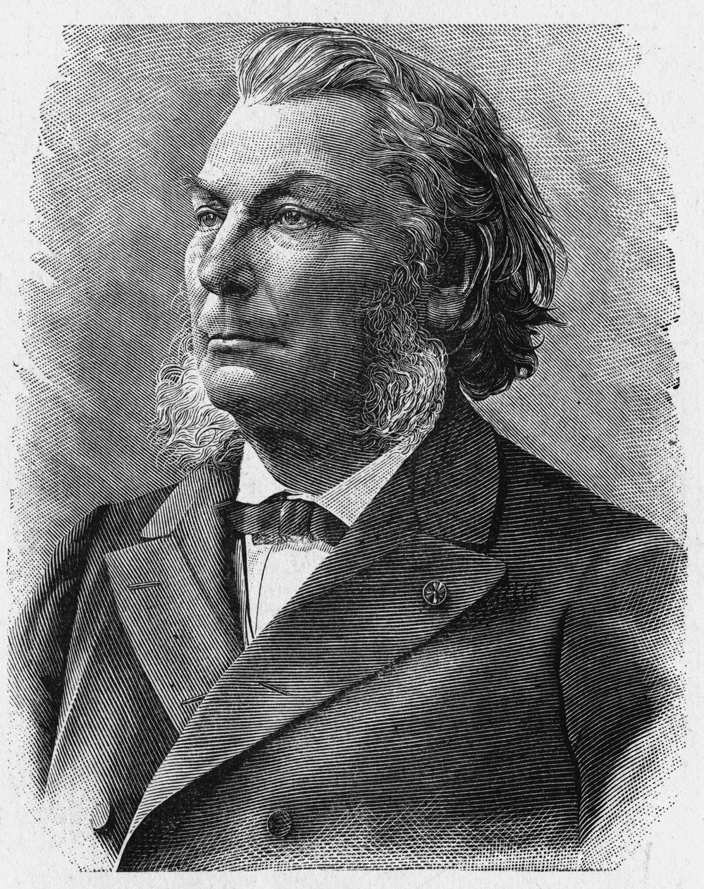 Retrato do Almirante Mouchez (1821 - 1892) - em “” Álbum da Ciência; estudiosos ilustres; Grandes descobertas ”” ”1896. de French School