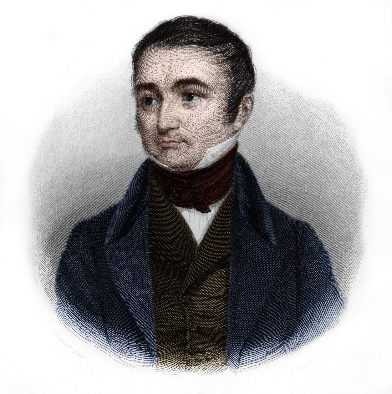 Retrato de Adolphe Thiers (1797-1877), político e historiador francês. in "Livro dos Oradores" de Louis de Cormenin Timon. 1842. Coleção privada. de French School