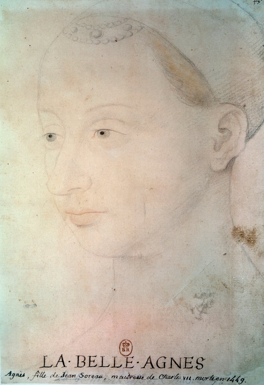Retrato de Agnes Sorel (1422-1450) Dama de Beaute sur Marne de French School