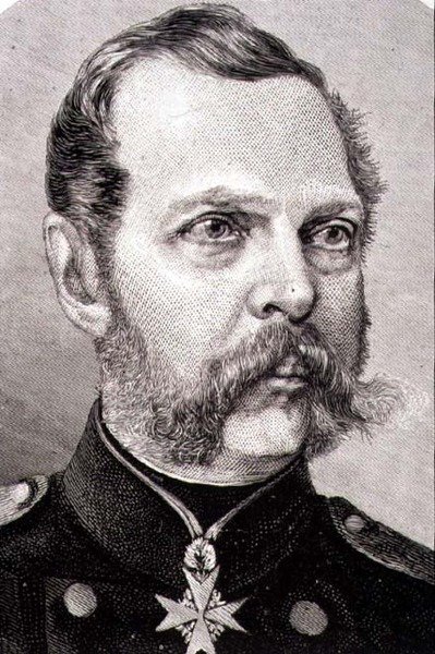 Retrato de Alexandre II (1818-81) Imperador da Rússia de 1855 (gravura) de French School