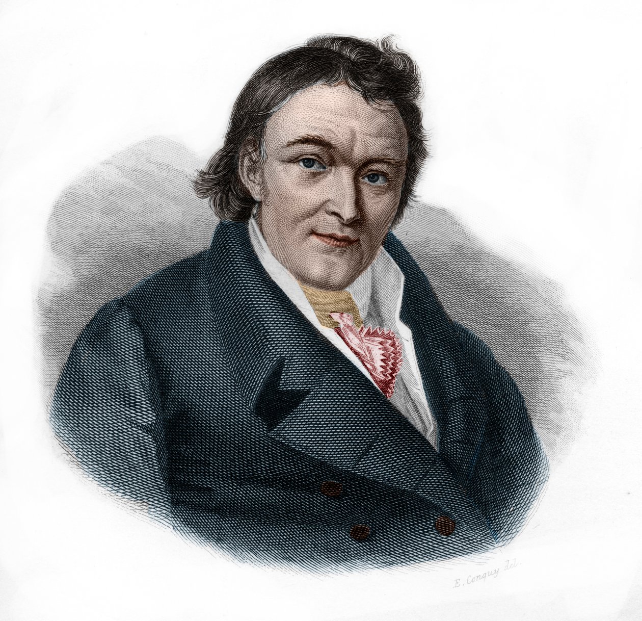 Retrato de Aloys Senefelder (1771-1834) Ator e dramaturgo alemão. de French School