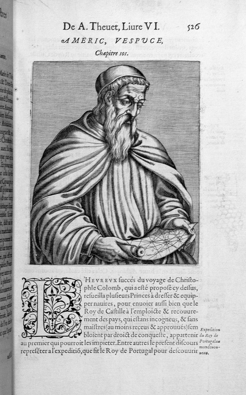 Retrato de Amerigo Vespucci (1454-1512) de French School