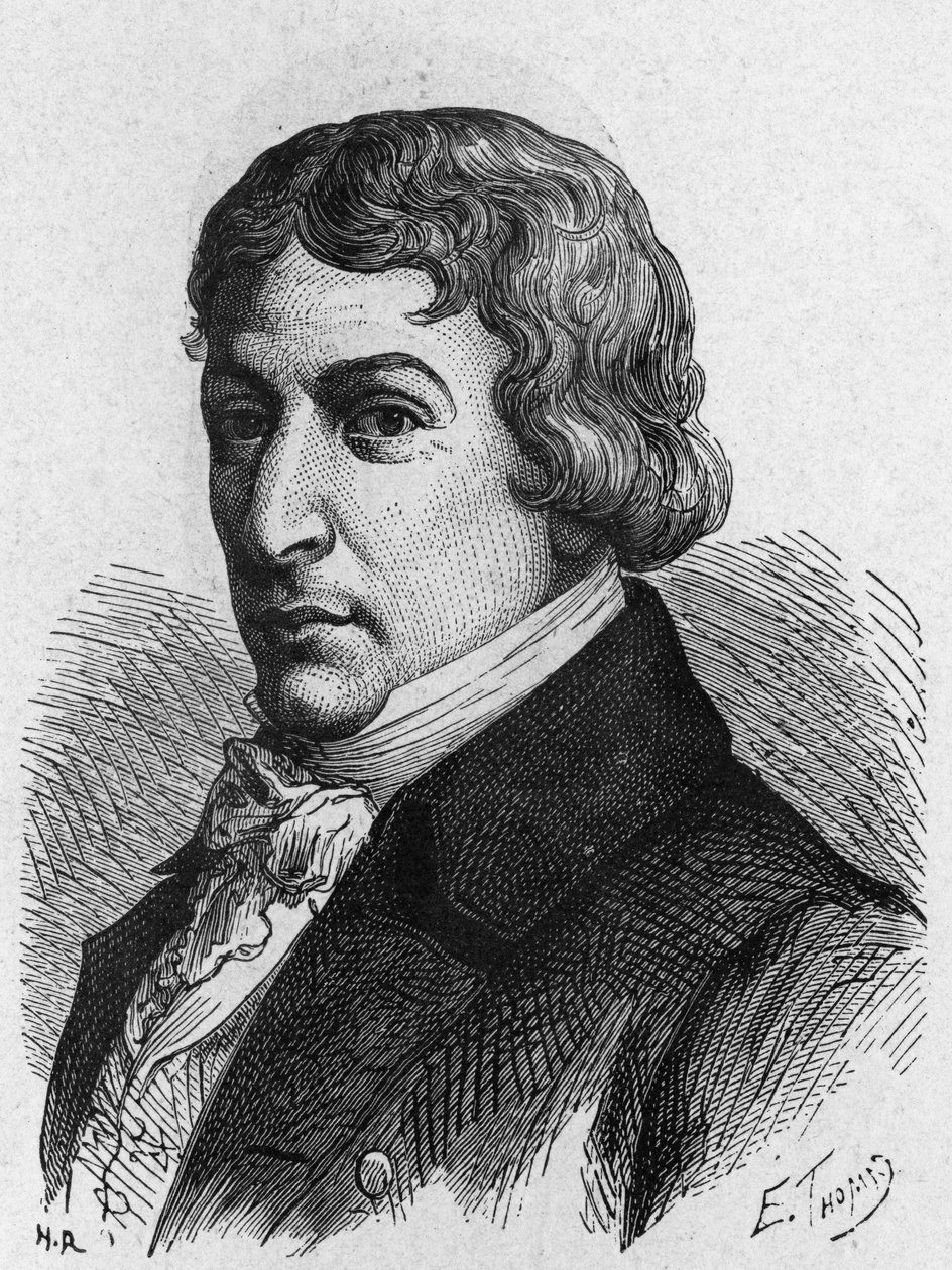 Retrato de Ami (Aime) Argand (1755-1803), físico suíço. - in "Album de la Science; Ilustres cientistas; Grandes descobertas" 1896. de French School