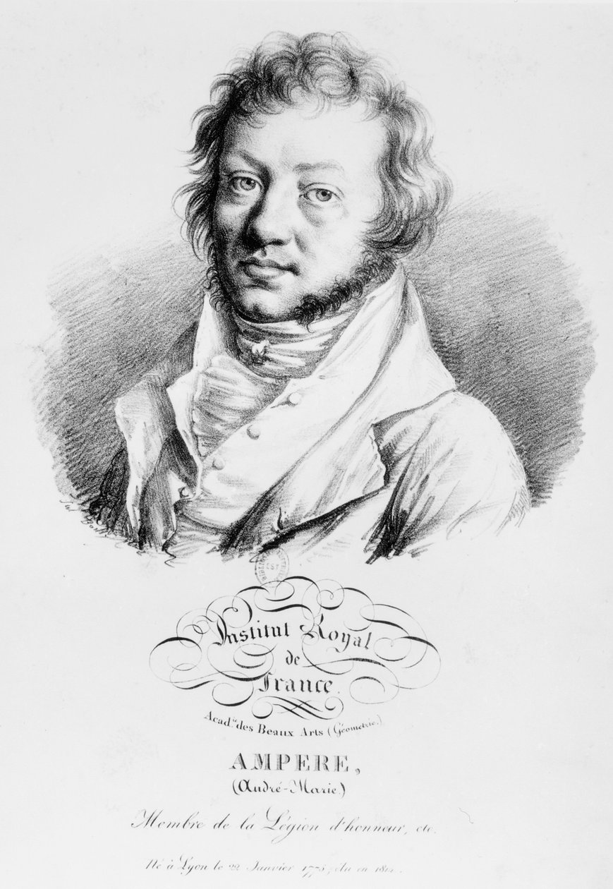 Retrato de Andre-Marie Ampere (1775-1836) de French School