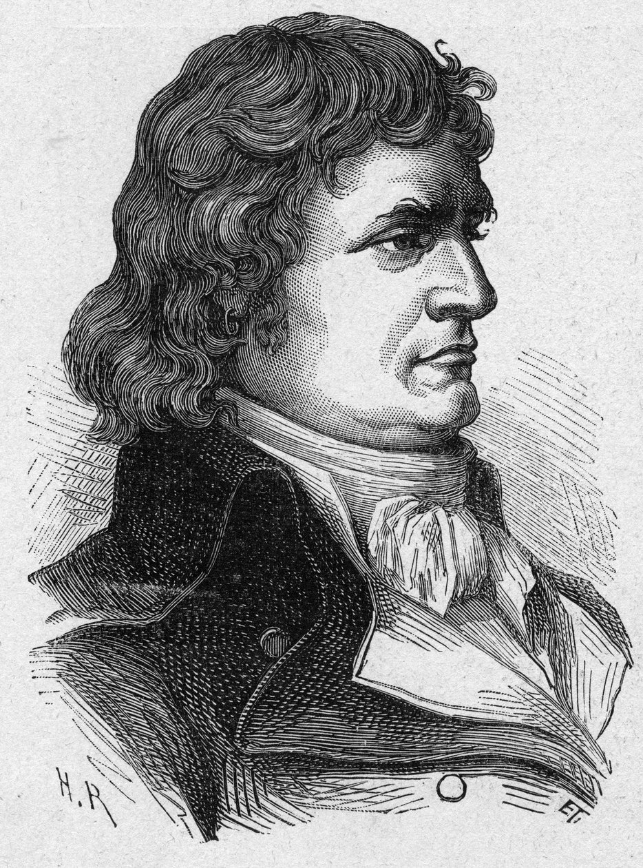 Retrato de André Jeanbon, conhecido como Jean Bon Saint-Andre ou Jeanbon Saint Andre (1749-1813), revolucionário e político francês. Gravura de 1889. Coleção privada. de French School