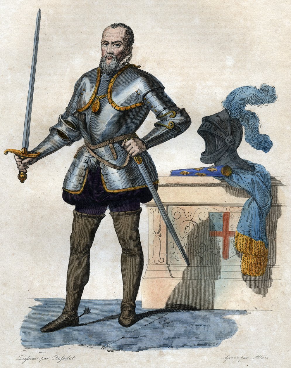 Retrato de Anne de Montmorency, duque de Montmorency (1492-1567), soldado francês, estadista e diplomata. de French School