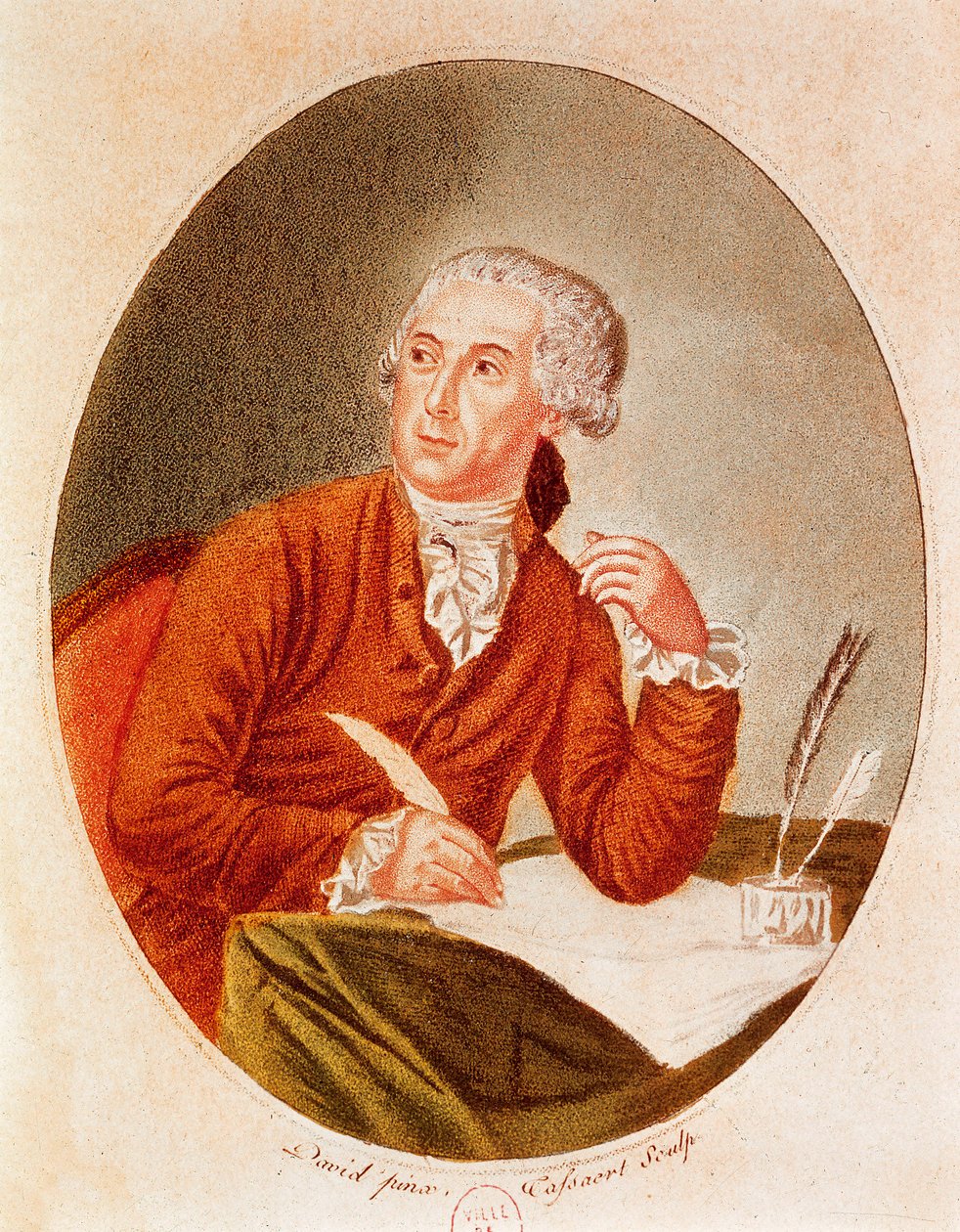 Retrato de Antoine Laurent Lavoisier (1743-1794) de French School