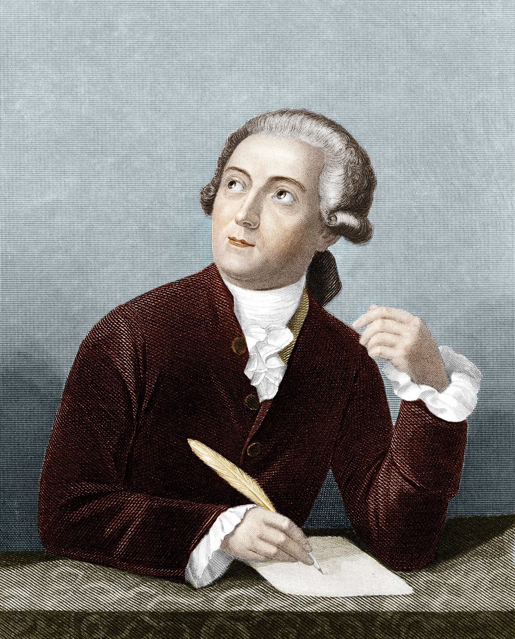 Retrato de Antoine Laurent Lavoisier (1743 -1794) Químico francês. de French School