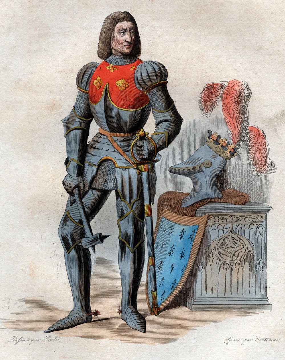 Retrato de Arthur III Duque da Bretanha, (1393-1458), Senhor de Parthenay, Conde (Conde) de Richmond, Duque da Bretanha, Conde de Montfort e Constable Francês. de French School