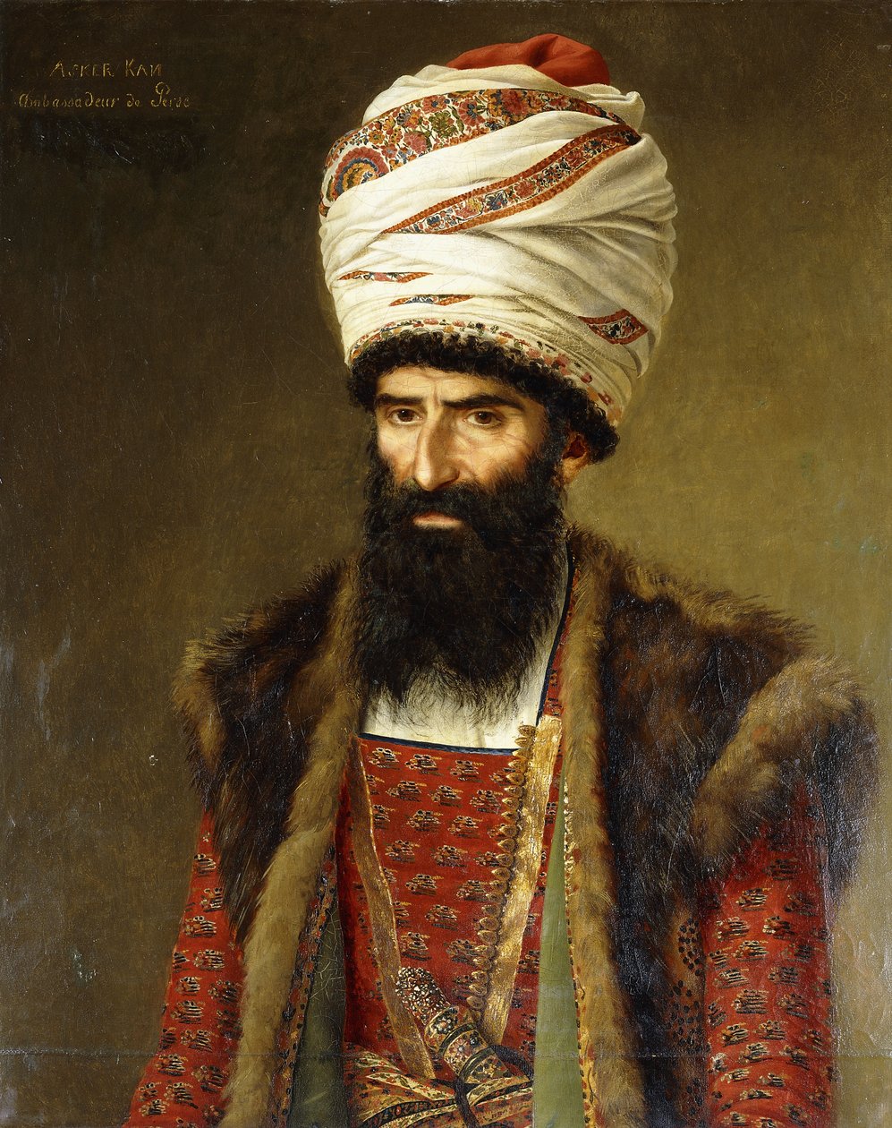 Retrato de Asghar Khan, Embaixador da Pérsia, 1808 de French School