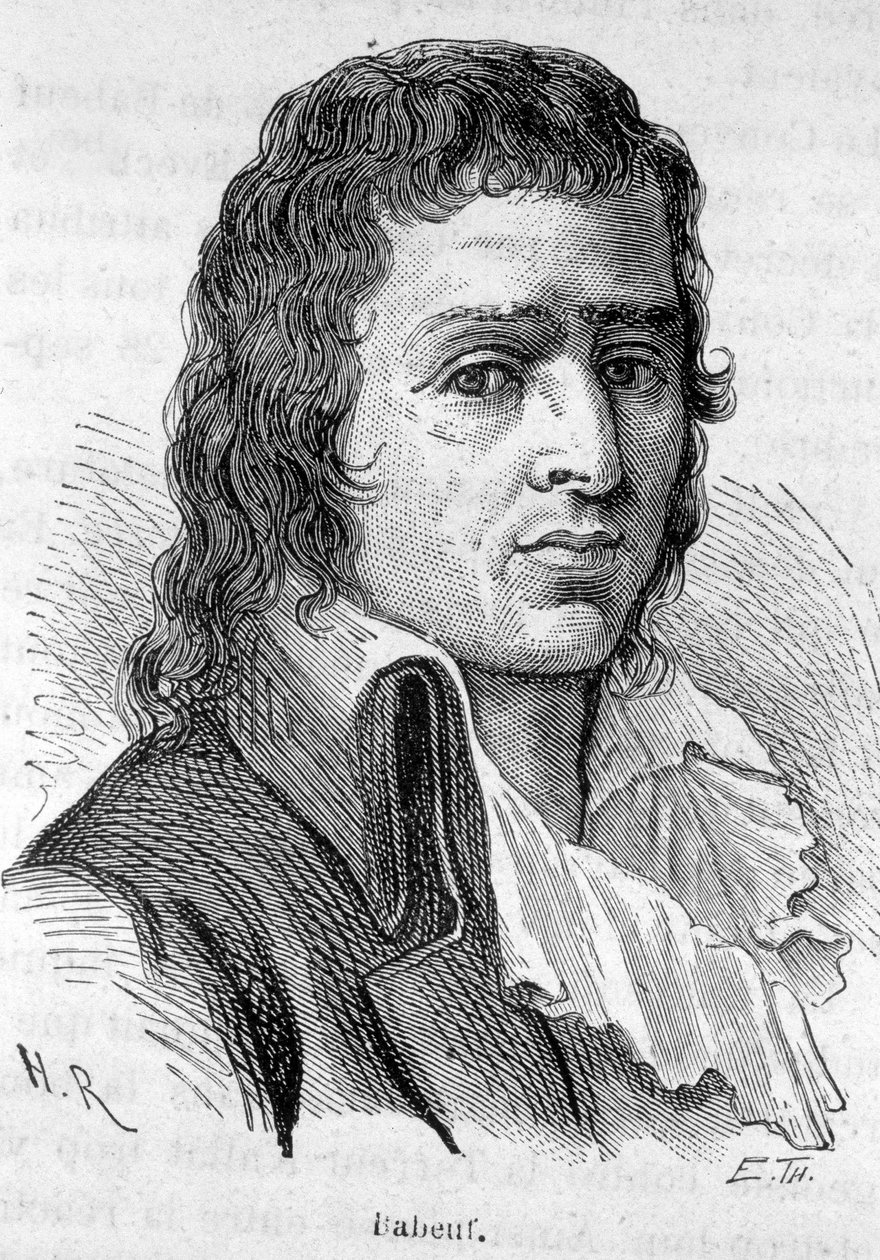 Retrato de Babeuf dit Gracchus, revolucionário francês (1760-1797) - em "L