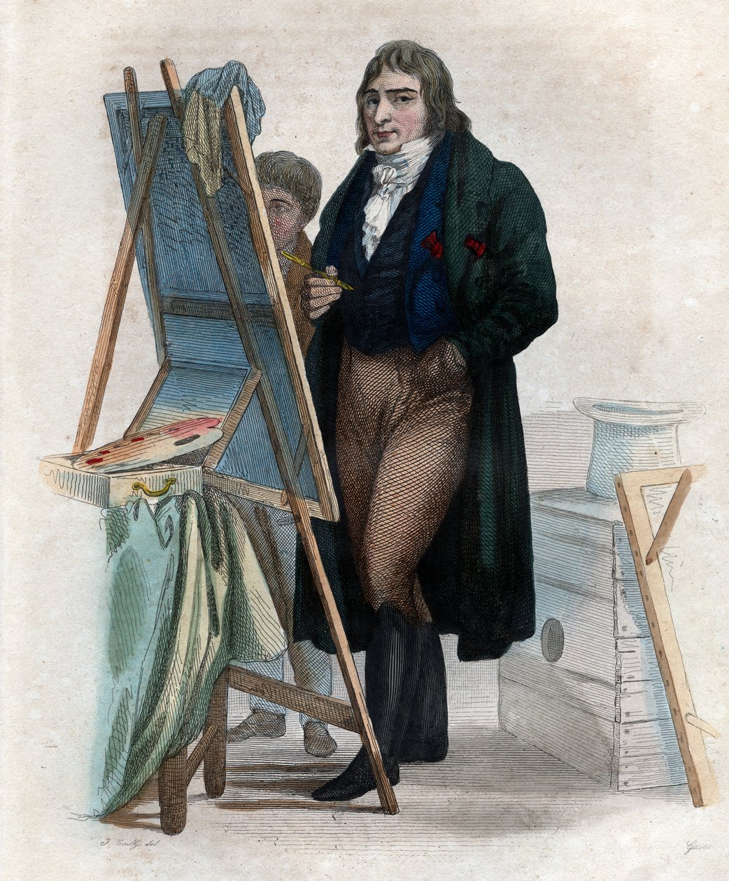 Retrato do Barão Antoine Jean Gros (1771-1835), pintor francês. de French School