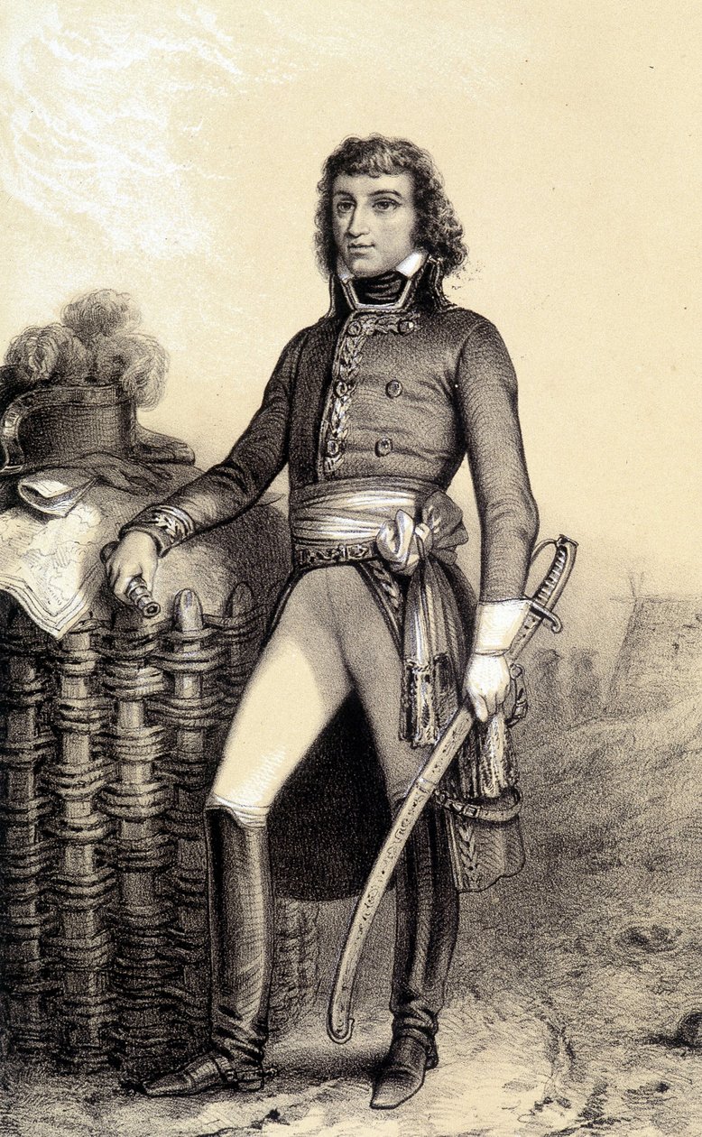 Retrato de Barthélemy Catherine Joubert, General Boer da África do Sul (1769-1799). Em "Galerie historique de la revolution francaise", de Albert Morin de French School