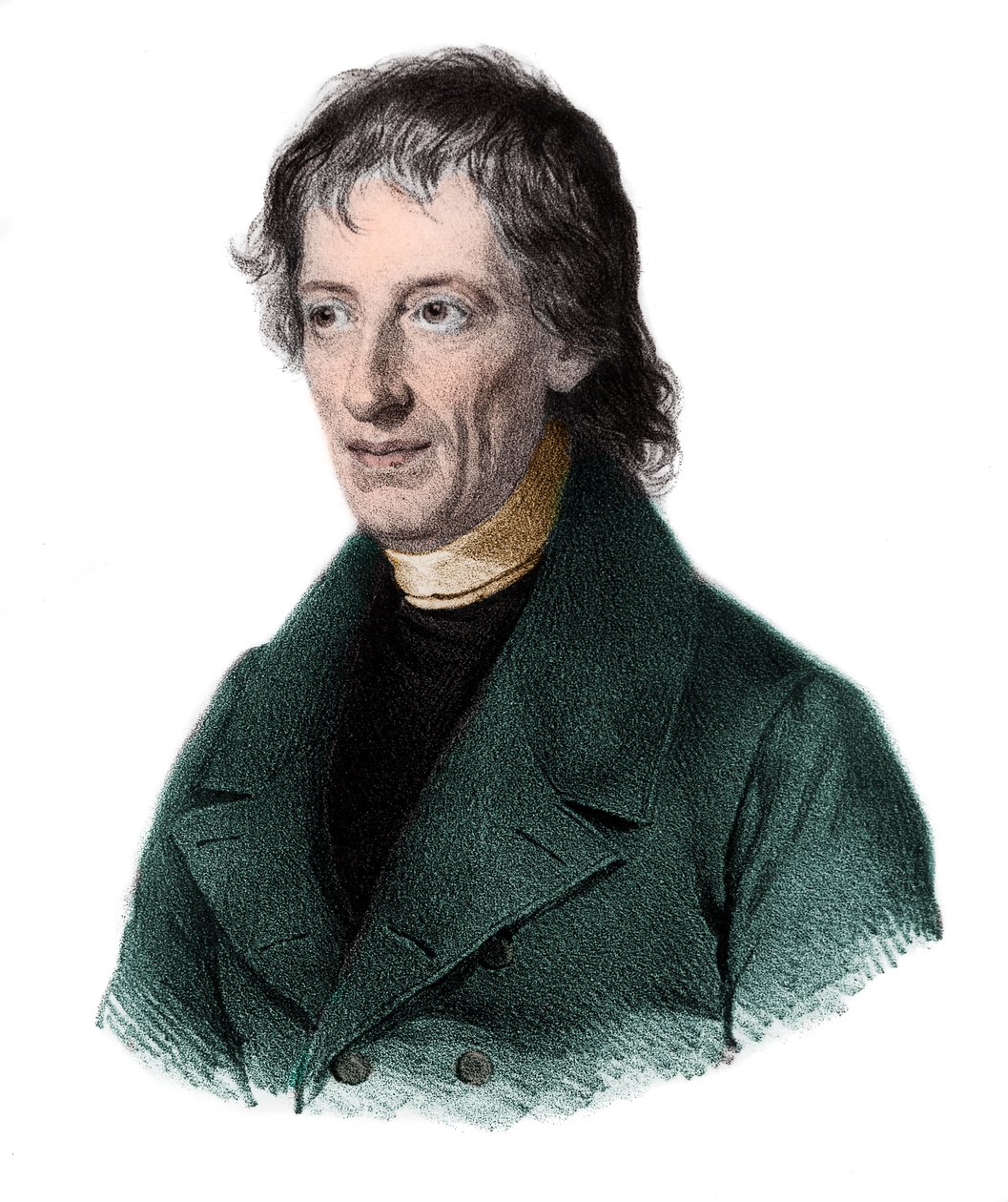 Retrato de Bernhard Placidus Johann Nepomuk Bolzano (1781-1848), matemático boêmio, lógico, filósofo, teólogo. de French School