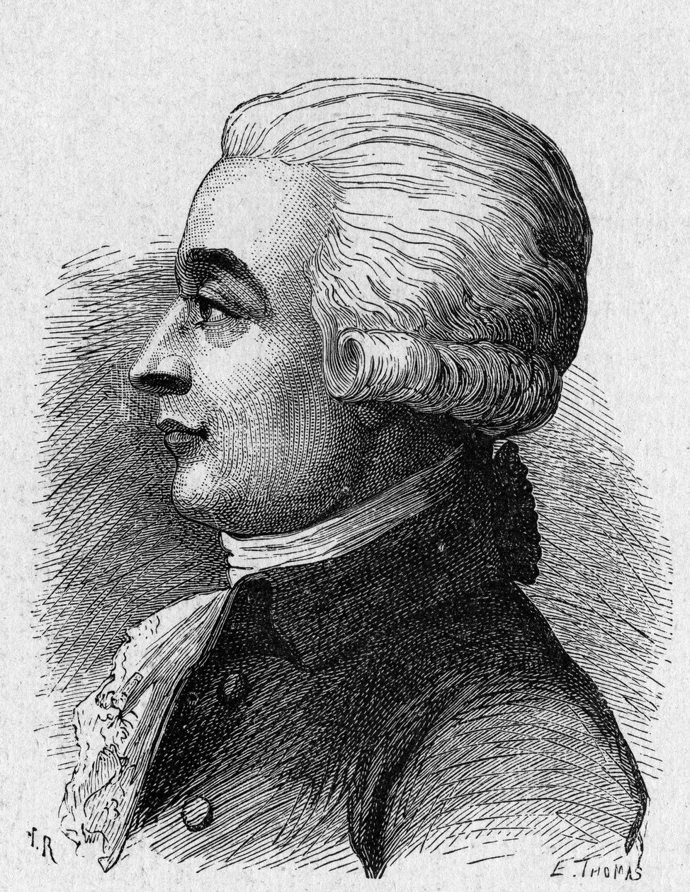 Retrato de Blanchard (1709 - 1853), aeronáutica francesa - no "Album de la Science; ilustres estudiosos; Grandes descobertas" 1896. de French School
