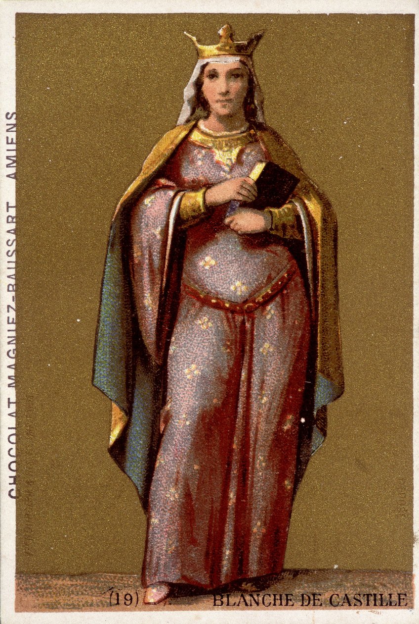 Retrato de Blanche de Castille, rainha de França (1188-1252). de French School