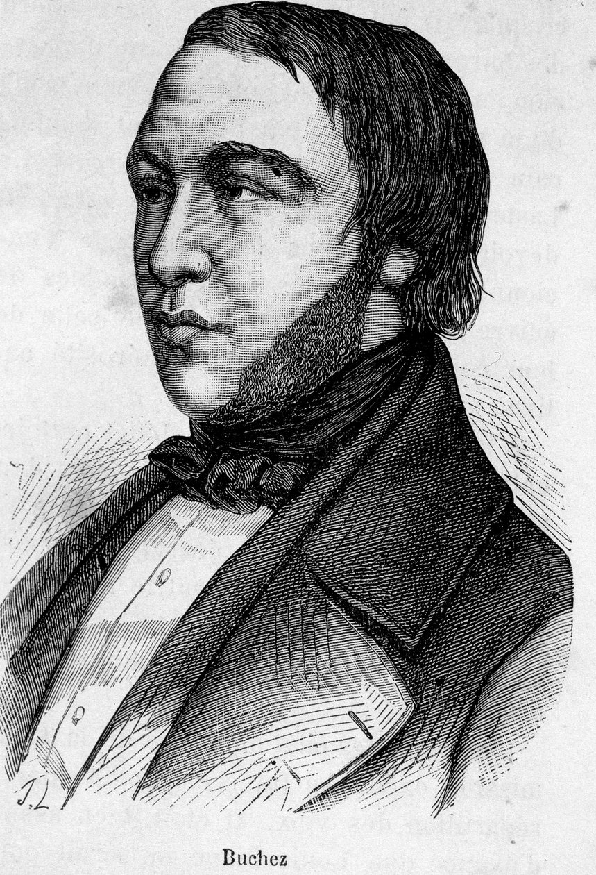 Retrato de Buchez, filósofo e político francês (1796 - 1865) de French School