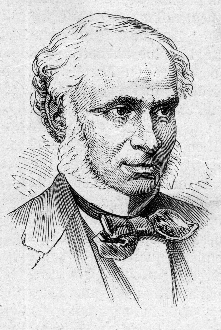 Retrato de Camille Doucet (1812-1895), poetisa, dramaturga e acadêmica francesa. Gravura em "Le Monde Illustré" n°883 de 14 de Março de 1874. de French School