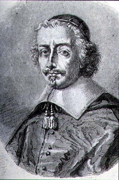 Retrato do Cardeal Mazarin (1602-61) (gravura) de French School