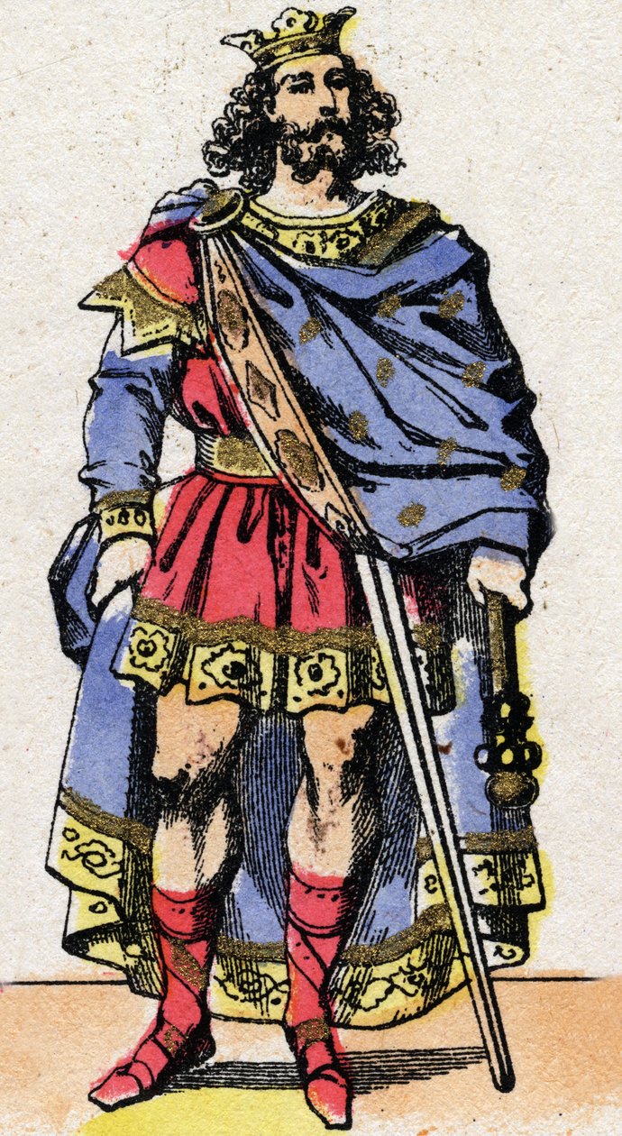 Retrato de Caribert, Rei dos Francos (561-567). de French School