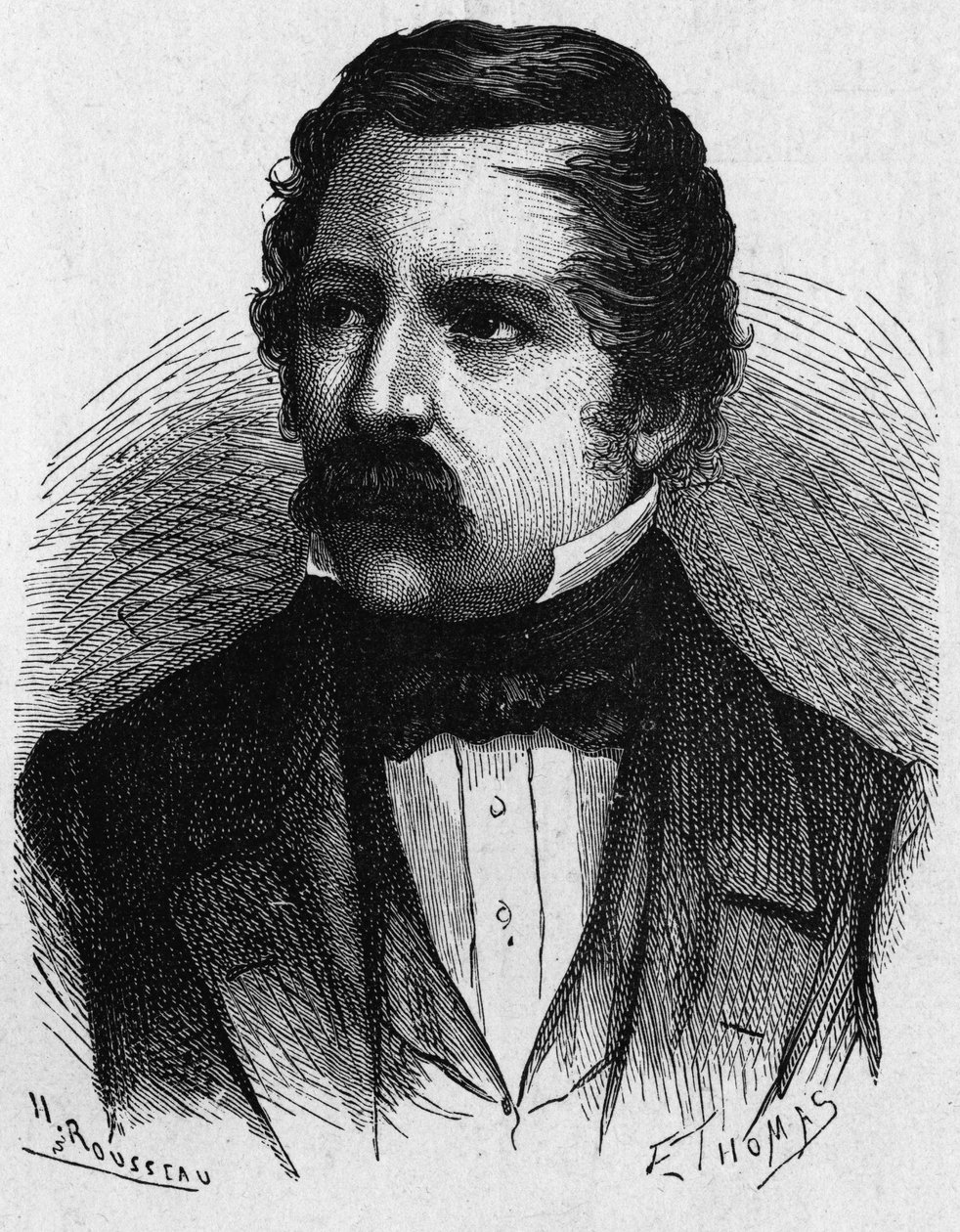 Retrato de Carl (Karl) August von Steinheil (1801-1870), físico alemão, inventor no campo da telegrafia - in “” Album of Science; cientistas ilustres; Grandes descobertas ”” ”1896 de French School