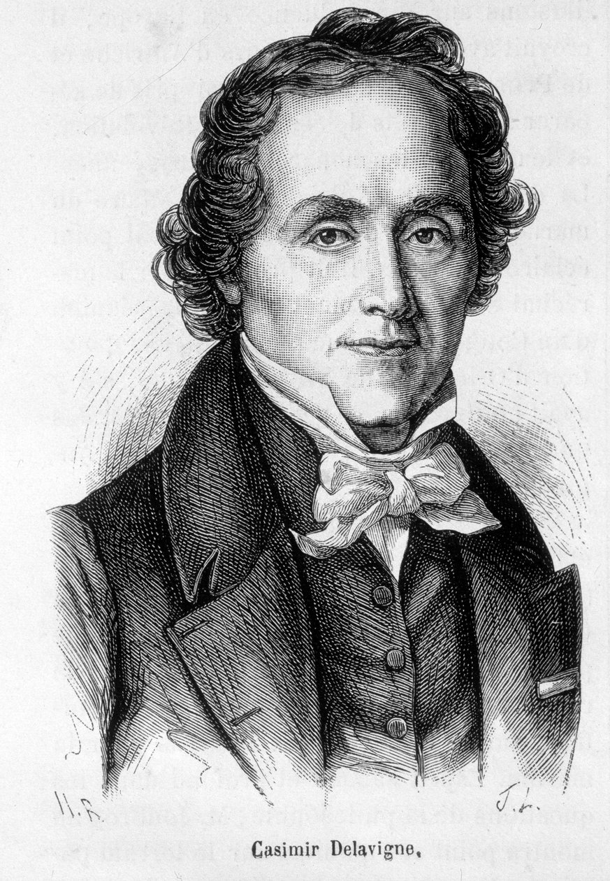 Retrato de Casimir Delavigne, poeta e dramaturgo francês (1793-1843). de French School