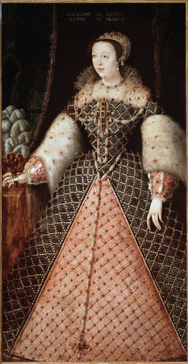 Retrato de Catherine de Medicis - Pintura de French School