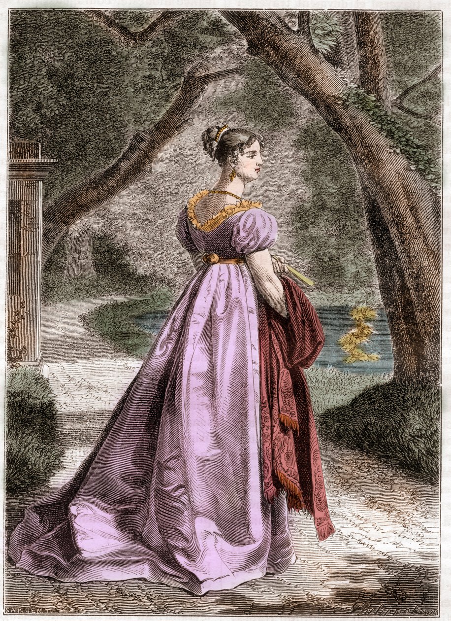 Retrato de Catarina de Württemberg 1783 1835 Rainha de Westphalia - Retrato de Catarina de Württemberg, esposa de Jerome Bonaparte, Rainha de Wesphalia (1783-1835) - em "Histoire de l