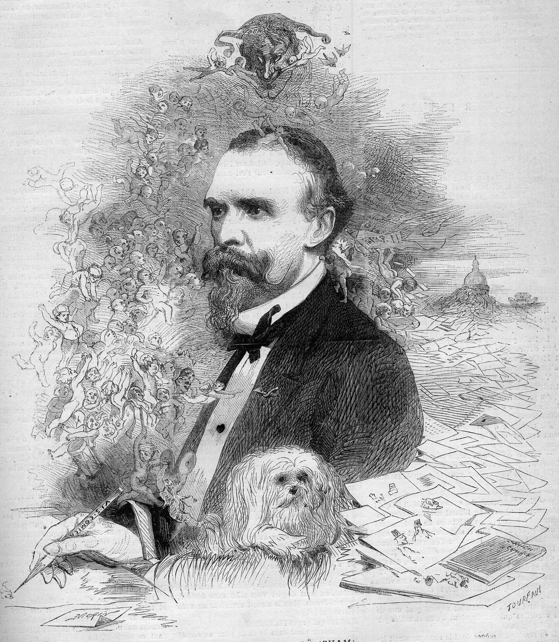 Retrato de Cham (Amedee Comte de Noe) de French School