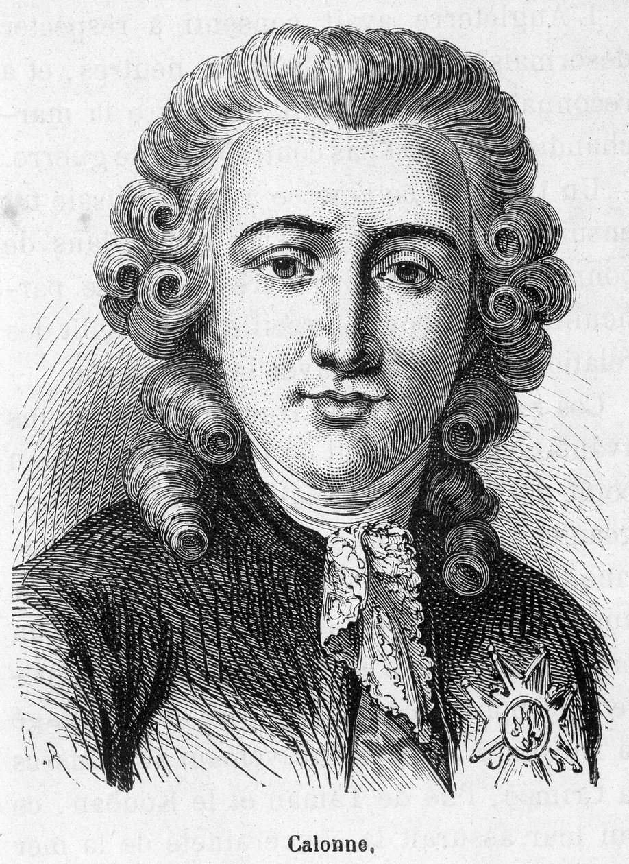 Retrato de Charles Alexandre de Calonne (1734-1802) - em "Histoire de France" de Henri Martin de French School