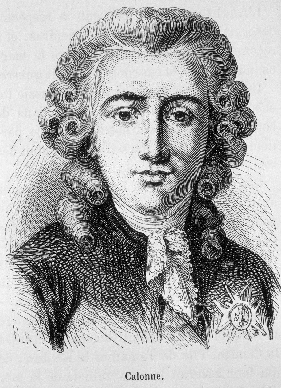 Retrato de Charles Alexandre de Calonne, político francês (1734 -1802) - em “” L&39;Histoire de France ”” de Henri Martin de French School