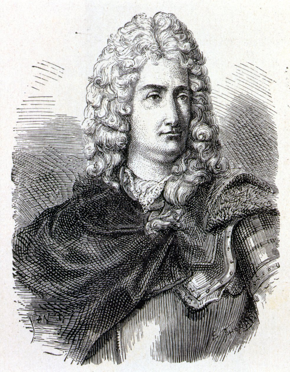 Retrato de Charles François Du Fay (Dufay) (1698 - 1739), químico e físico francês - em “” Album de la Science; cientistas ilustres; Grandes descobertas ”” ”1896. de French School