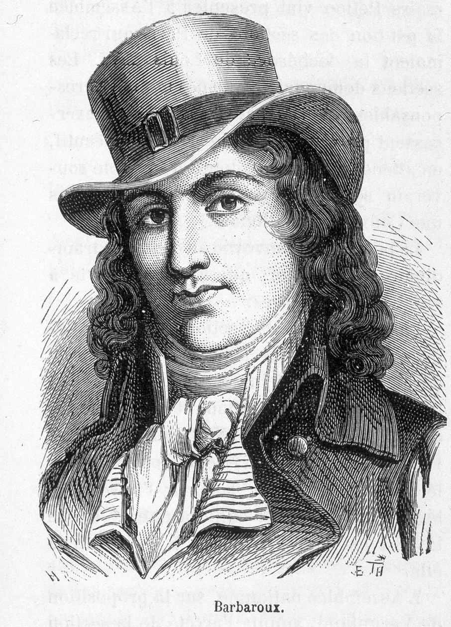 Retrato de Charles Jean Marie Barbaroux (1767 - 1794), um político francês que liderou os federados de Marselha quando as Tuileries foram tomadas em 1792. de French School