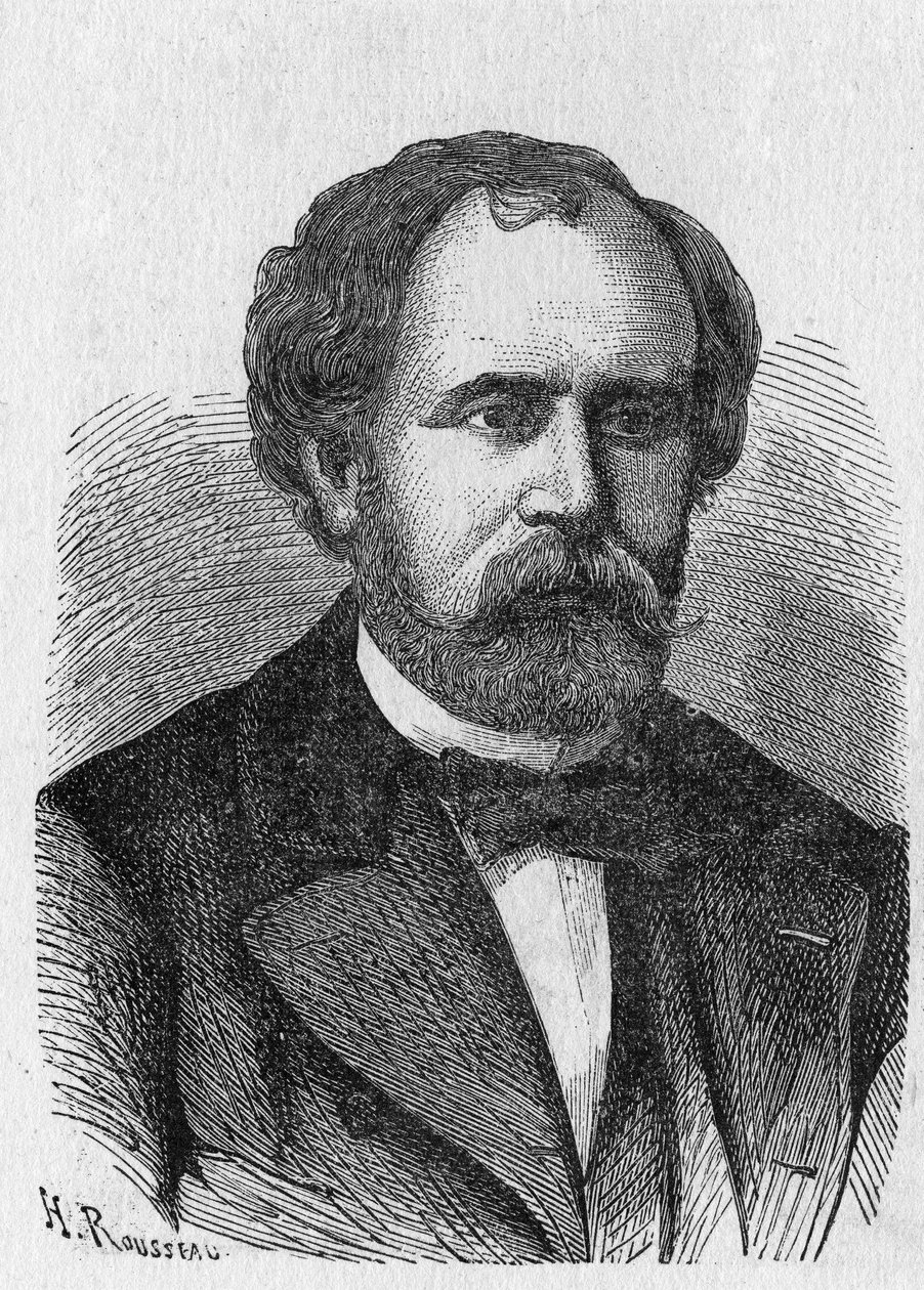 Retrato de Charles Laurent - em "Album of Science; illustrious scientists; Great discovery" 1896. de French School