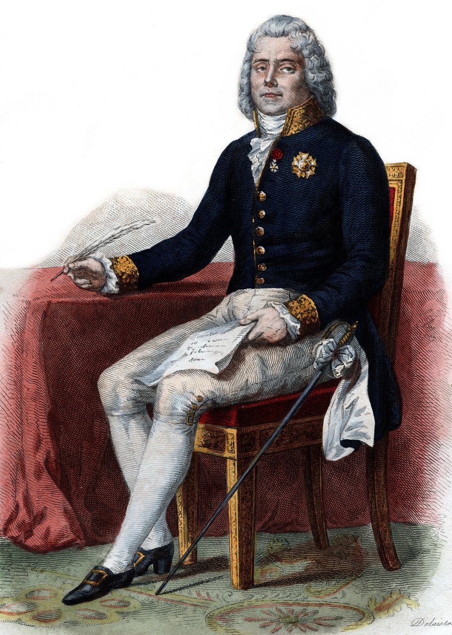 Retrato de Charles Maurice de Talleyrand Perigord (1754-1838), 1º Príncipe de Benevent, diplomata francês. de French School