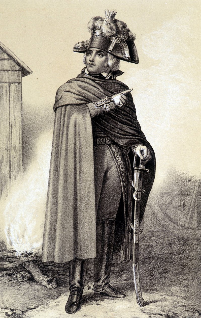 Retrato de Charles Pichegru, General Francês (1761-1804). Em "Galerie historique de la revolution francaise", de Albert Morin de French School