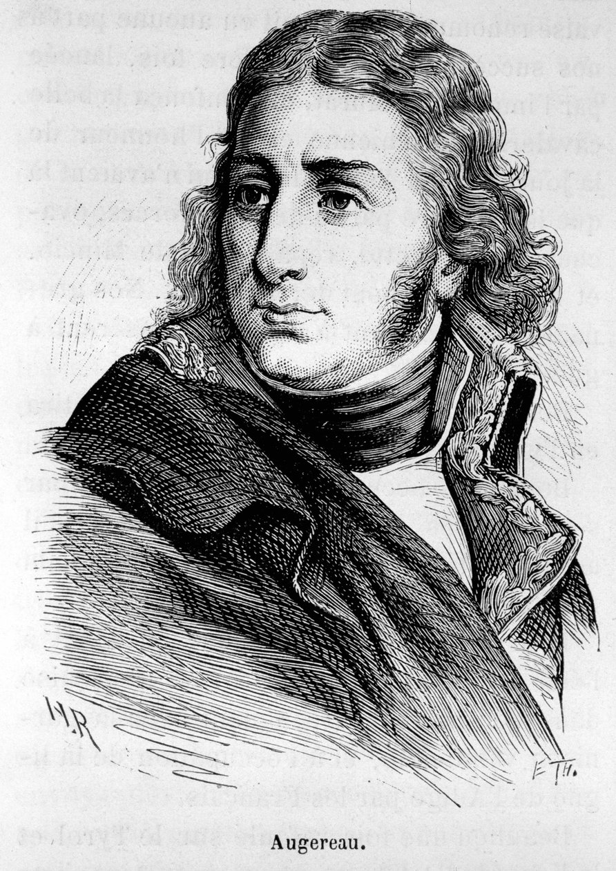 Retrato de Charles Pierre Francois Augereau, general francês (1757-1816) - em "L