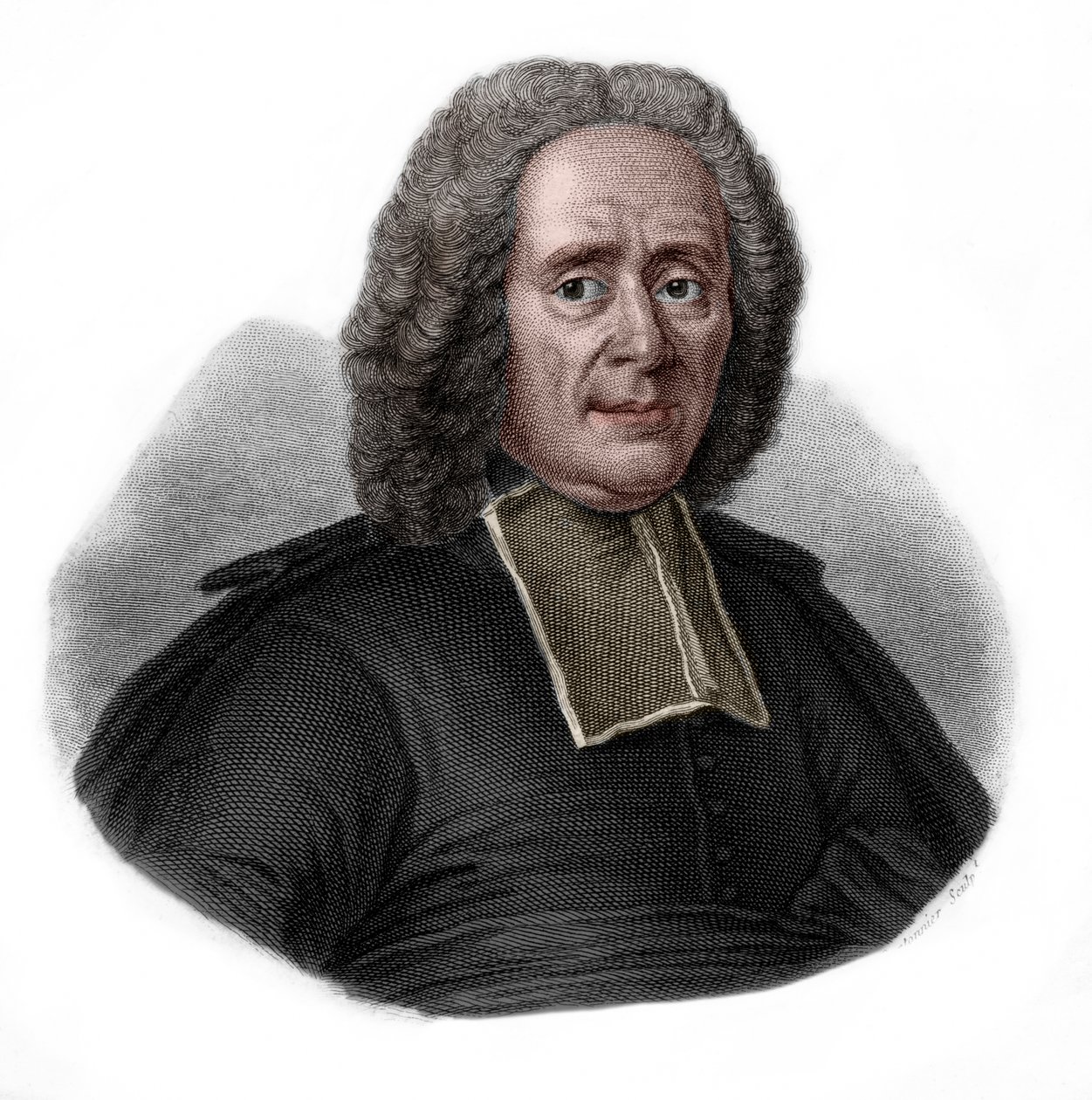 Retrato de Charles Rollin (1661-1741) Historiador e educador francês. de French School