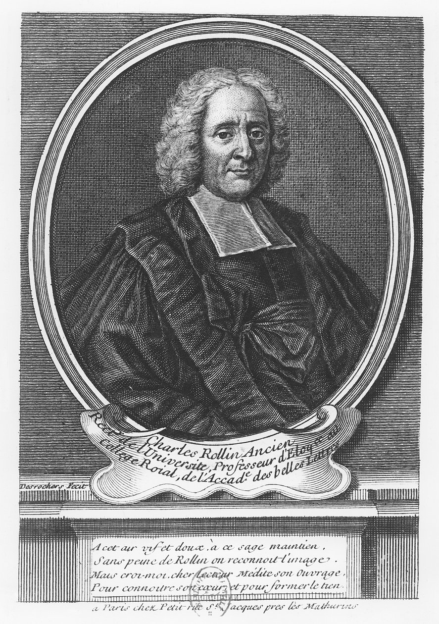 Retrato de Charles Rollin (gravura) de French School