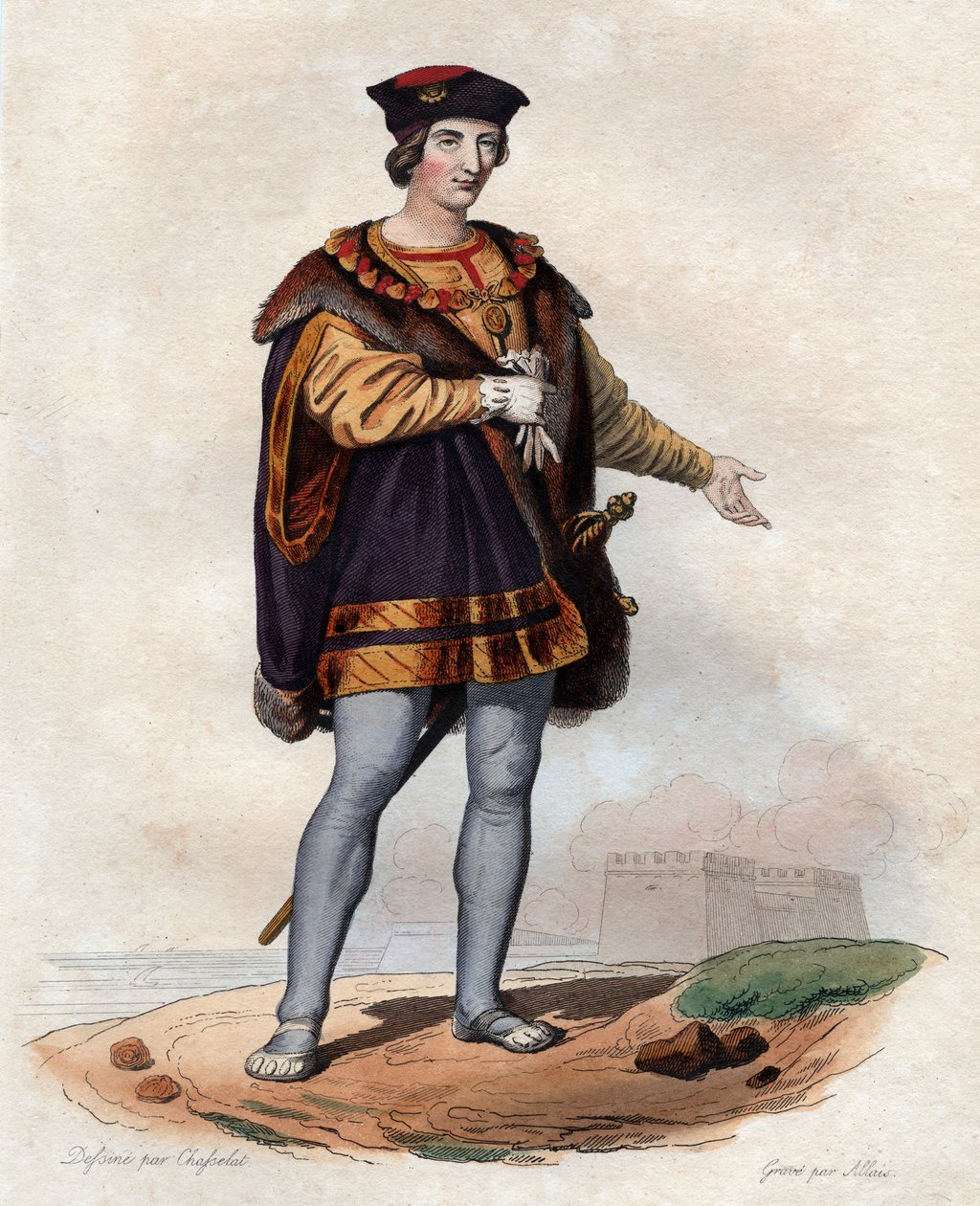 Retrato de Carlos VIII da França (1470-1498), rei da França. de French School
