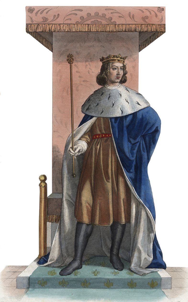 Retrato de Charles V da França, chamado o sábio (1338-1380), rei da França. de French School