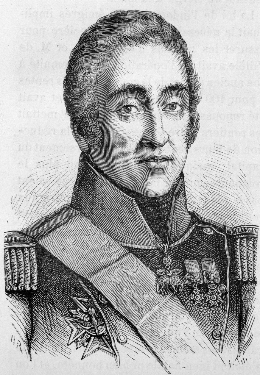 Retrato de Carlos X, Rei de França (1757 - 1836) - em "L