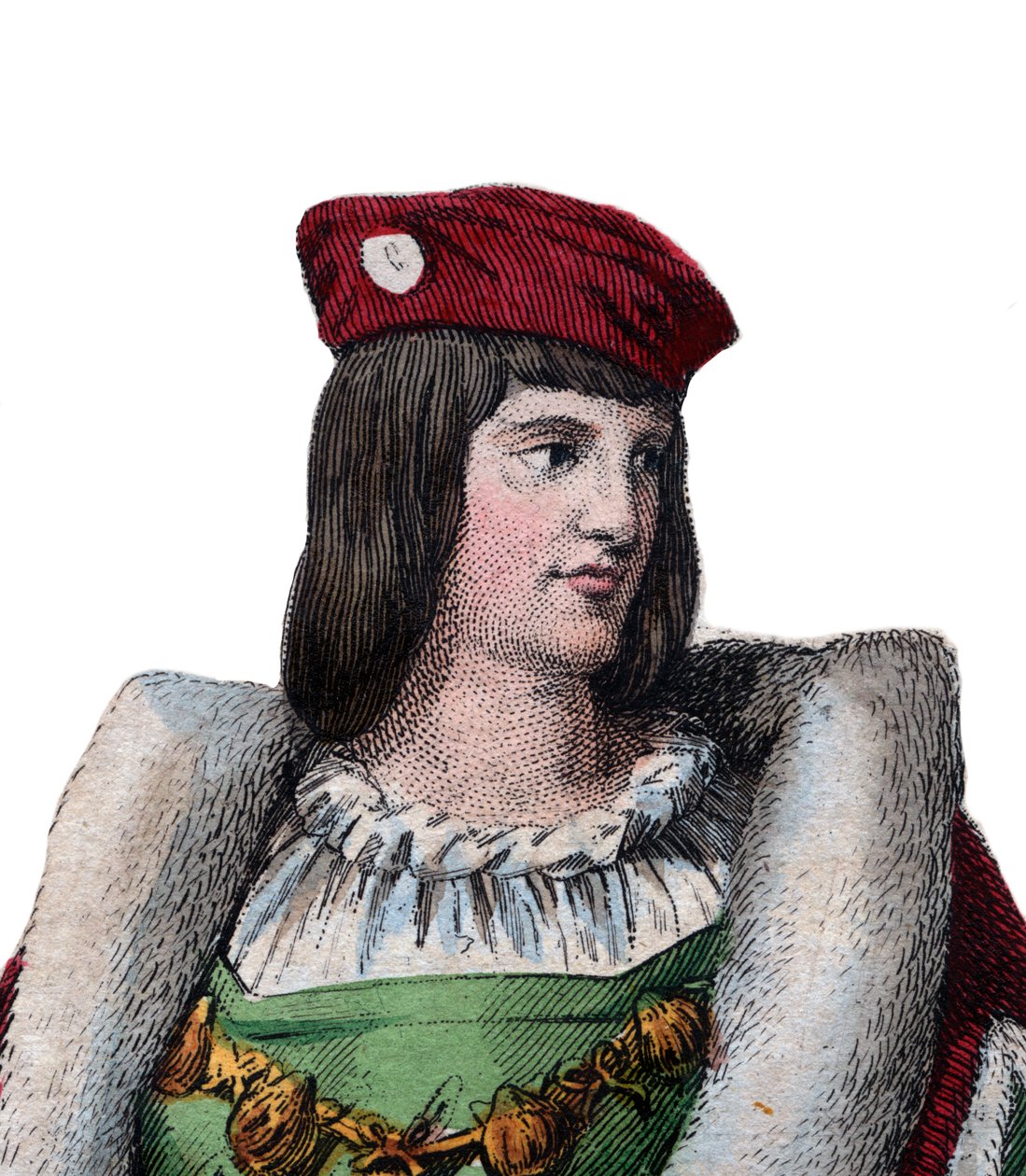 Retrato de Carlos de Valois, duque de Orleans (1394-1465), poeta francês e pai do rei Luís XII da França. de French School
