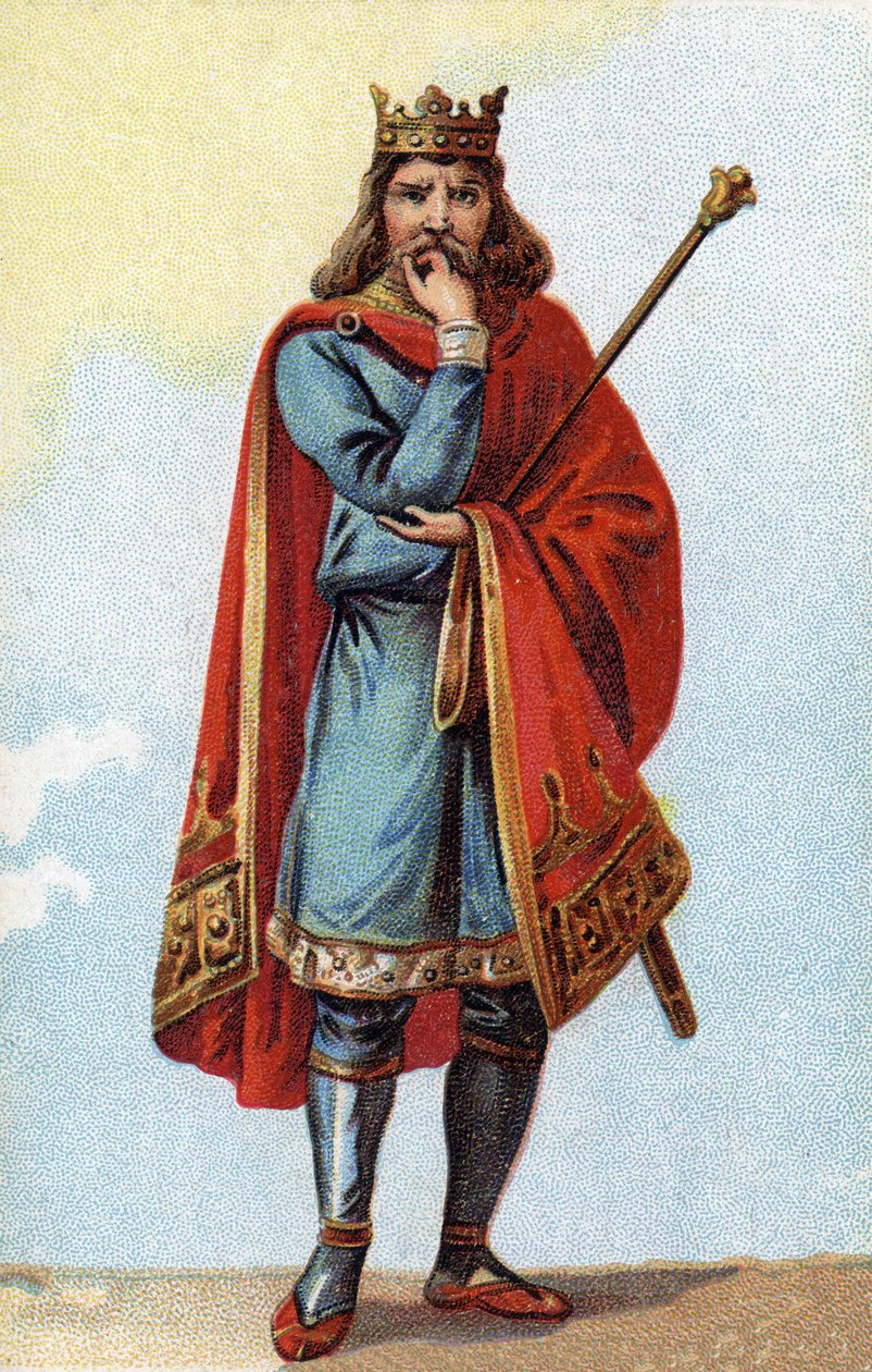 Retrato de Childeric II, Rei dos Francos de 670 a 673. de French School