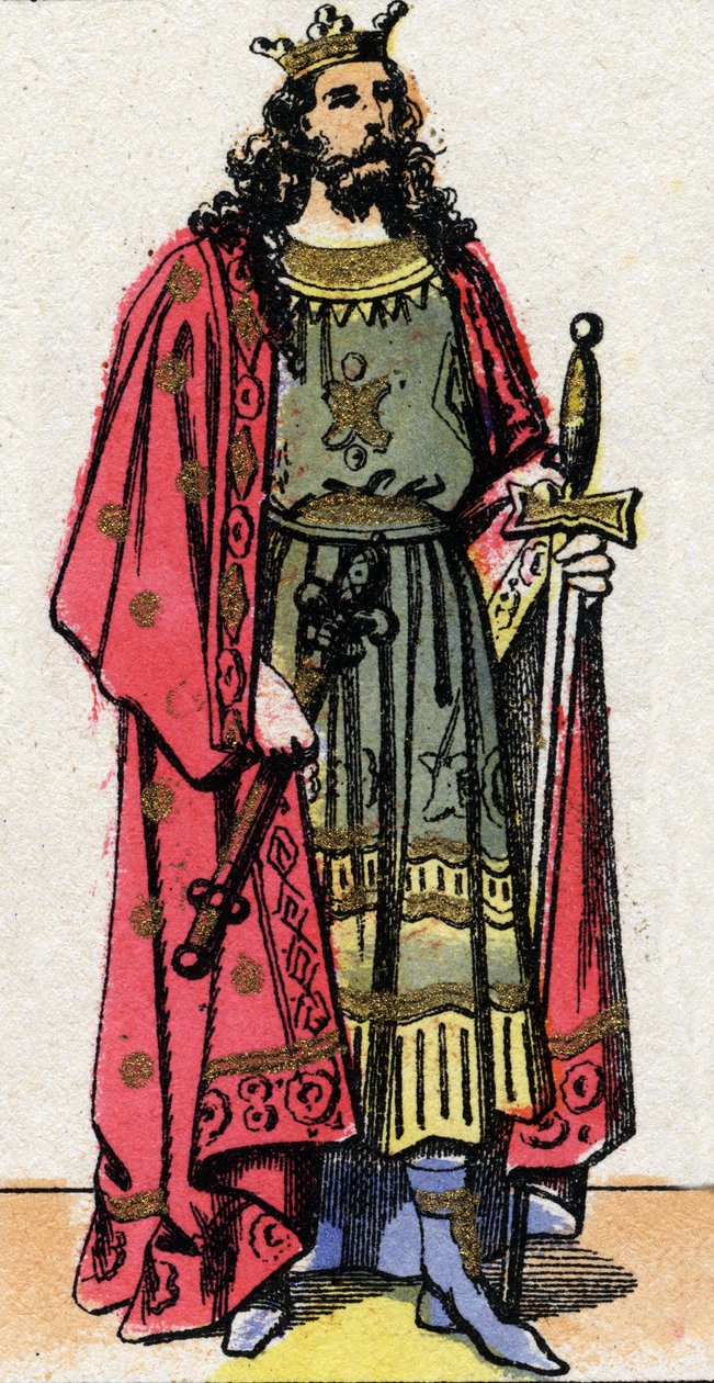 Retrato de Chilperic I, Rei dos Francos de 561 a 584. de French School