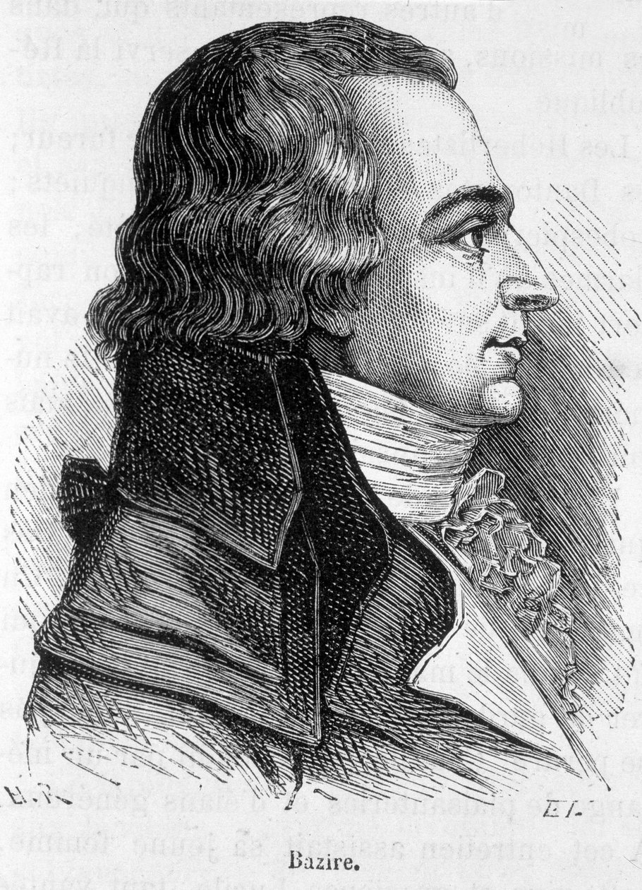 Retrato de Claude Basire ou Bazire (1764-1794), política francesa - em "L
