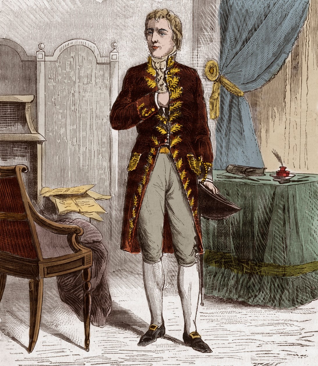 Retrato de Claude Louis, Conde Berthollet (1748-1822), químico francês - Claude-Louis Berthollet (1748-1822), médico e químico francês - Gravura em "Sciences à la range de tous - physique et chimie populaires" de Alexis Clerc - Final do século XIX - Pri de French School