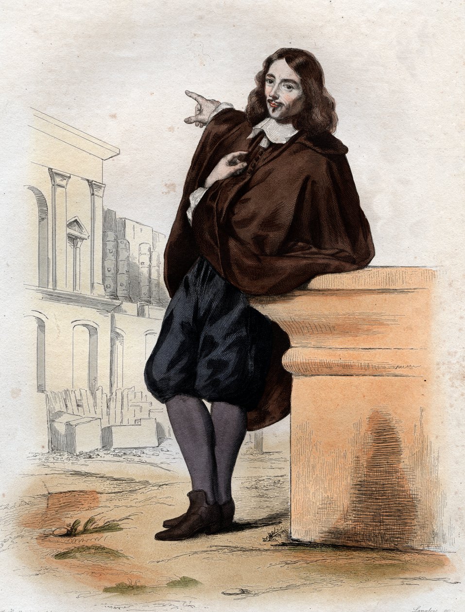 Retrato de Claude Perrault (1613-1688), arquiteto, médico e anatomista francês. de French School