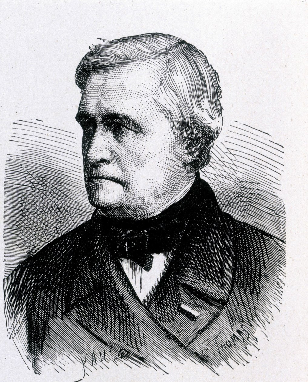 Retrato de Claude Pouillet, físico francês (1790 - 1868) - no "Album de la Science; cientistas ilustres; Grandes descobertas" 1896. de French School